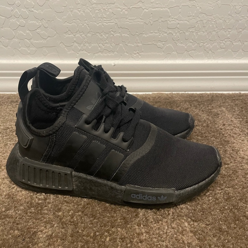 Youth black adidas NMD